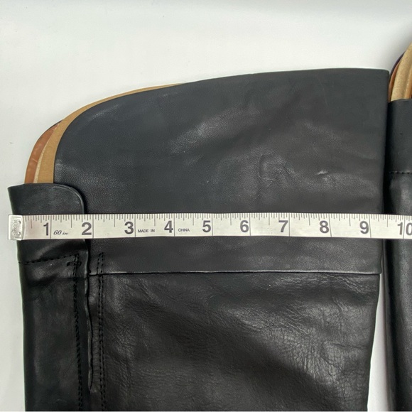 FRANCO SARTO BATTINA OVER-THE-KNEE BOOT wide calf in black leather size 9.5M NEW - Picture 5 of 8